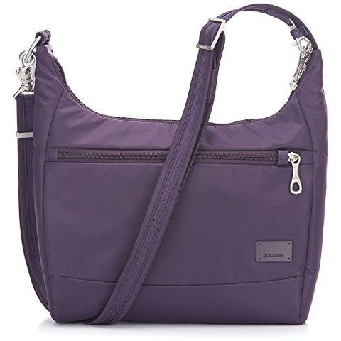 Pacsafe Women'S Citysafe Cs100 Anti-Theft Travel Handbag - Mulberry Cross-Body Bag, One Size
