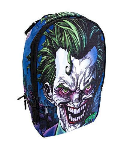Dc Comics Joker Molded Rubber Fits Laptops Up To 17In Backpack, Multi, One Size