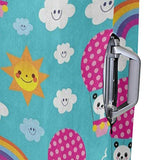 Suitcase Cover Suitcase Ice Cream Rainbow Cloud Emoji Emotion Luggage Cover Travel Case Bag Protector for Kid Girls Luggage Cover Travel Case Bag Protector for Kid Girls 26"-28"(ONLY COVER)