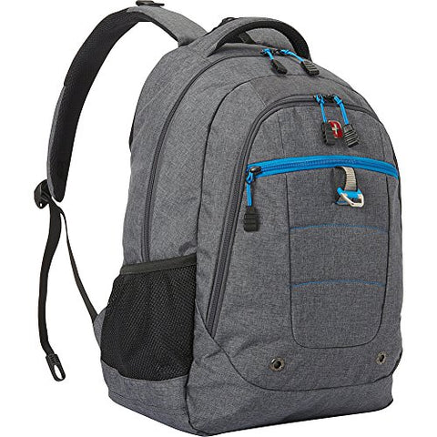 Swissgear Travel Gear 18.5" Backpack- Exclusive (Grey Heather/ Cyan Trophy)