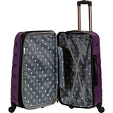 Rockland Luggage 24" Expandable Hardside Checked Spinner Luggage (Purple)