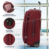 Travelpro Luggage Platinum Elite 22" Carry-on Expandable Rollaboard w/USB Port, Bordeaux