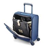 Samsonite Flexis Underseat Carry On Luggage with Spinner Wheels, Carbon Blue