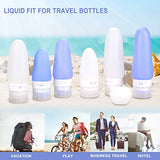 Travel Bottles, Wedama Leakproof Silicone Travel Containers with 6 Pcs TSA Approved Squeezable 3/2/1.25oz Travel Bottles & Accessories for Cosmetic Shampoo Conditioner Lotion Soap Liquids Toiletries