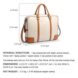 BOSTANTEN Leather Briefcase Messenger Satchel Bags Laptop Handbags for Women
