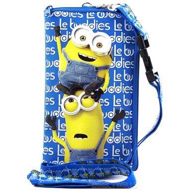 Despicable Me Minions Authentic Licensed Lanyard With Cellphone Purse/Wallet (Blue)