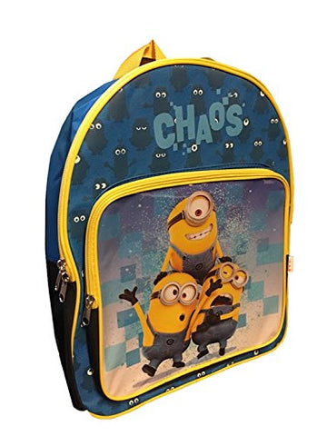 Despicable Me Minions Exclusive Blue Yellow Kids School Backpack 15" [Chaos]