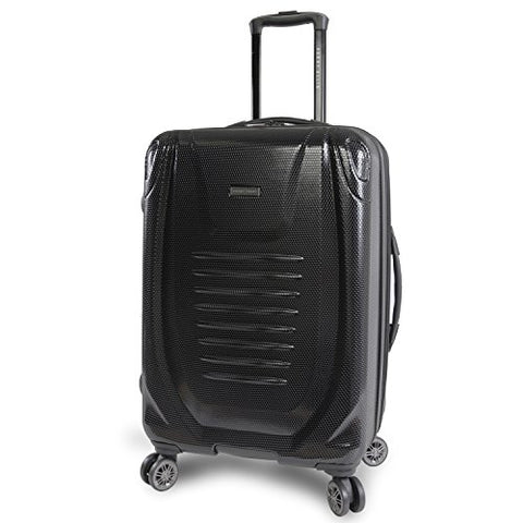 Perry Ellis Bauer 21" Hardside Carry-On Spinner Luggage, Black