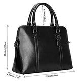 On Sale- S-Zone Women'S Genuine Leather Handbag Slim 14-Inch Laptop Briefcase Purse Shoulder Bags