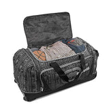Ecko Unltd Steam 32" Large Rolling Duffel Bag, Grey, One Size