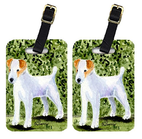 Caroline's Treasures SS8734BT Pair of 2 Jack Russell Terrier Luggage Tags, Large, multicolor