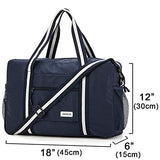 Arxus Travel Lightweight Waterproof Foldable Storage Carry Luggage Duffle Tote Bag (Navy Blue)