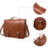 ECOSUSI Women Briefcase PU Leather Laptop Backpack Shoulder Computer Bag Messenger Satchel fit 14