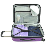 U.S Traveler Bloomington Carry-On 3-Piece Luggage Set - Purple