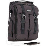 Kenneth Cole Reaction 600D Polyester Dual Compartment 15.6” Computer Business Backpack, Charcoal,