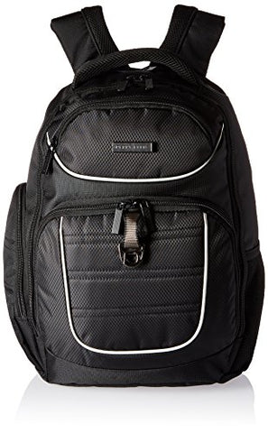 Perry Ellis Men'S P13 Business Tablet Pocket Laptop Backpack, Black, One Size