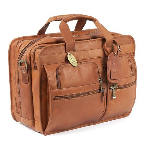Claire Chase Executive Computer Briefcase, Saddle, One Size