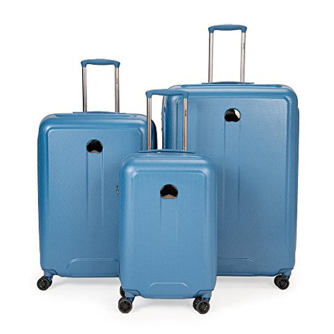 Delsey Luggage Embleme 3 Piece Polycarbonate Lug, Blue