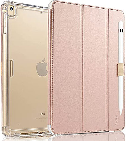 Valkit iPad Mini 5th Generation 2019 Case, iPad Mini 4 Case,Shockproof Protective Smart Folio Stand Protective Heavy Duty Rugged Impact Resistant Armor Cover[with Auto Sleep/Wake], Rose Gold
