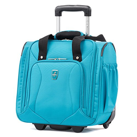 Atlantic Ultra Lite Softsides Rolling Underseat Carry-on, Turquoise Blue
