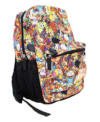 Nickelodeon 90s Cartoon Nostalgia Front Zip Pouch Backpack Book Bag