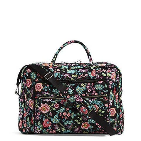 Vera Bradley Iconic Grand Weekender Travel Bag, Signature Cotton, Vines Floral, One Size