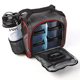 Fit & Fresh Dual Jaxx Fitpak Duffel With Portion Control Container Set, Reusable Ice Pack, And
