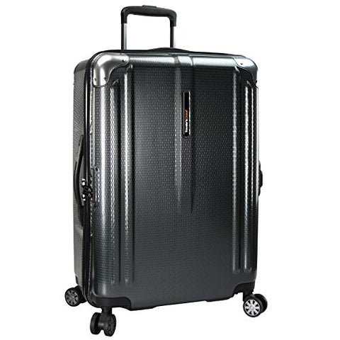 Traveler’S Choice New London 100% Polycarbonate Trunk Spinner Luggage - Gray ( 26-Inch )