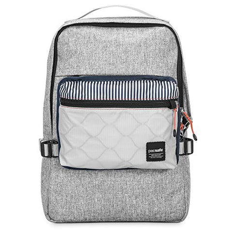 Pacsafe Slingsafe Lx350 Anti-Theft Compact Backpack With Detachable Pouch, Tweed Grey