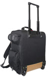 17" Rolling Personal Item Under Seat Luggage For Virgin Australian, Sun Country, Alaska, Delta Airlines (Black)