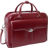 McKlein USA Berkeley 15" Leather Rolling Laptop Tote EXCLUSIVE (Red)