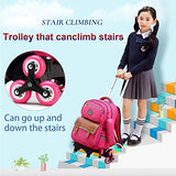 Yuelun Trolley for Schoolbags - Folding Wheeled Hand Truck for Kids,Student's Luggage Travel Hand for Cart Schoolbag/Luggage/Backpack,6 Wheels