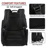 Large Travel Backpack, Professional Business Carry on Backpack for Men and Women,Large TSA Laptop Backpack Water Resistant Flight Approved Computer Bag Weekender Daypack Fit 17inch Laptop,Black