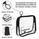 GLOBEGEAR Travel Bottles & TSA Approved Toiletry Bag Clear Quart Size with Leak-Proof Travel Accessories & Containers for Liquids 3-1-1 Carry-On Luggage Compliant for Airplaine - Women/Men