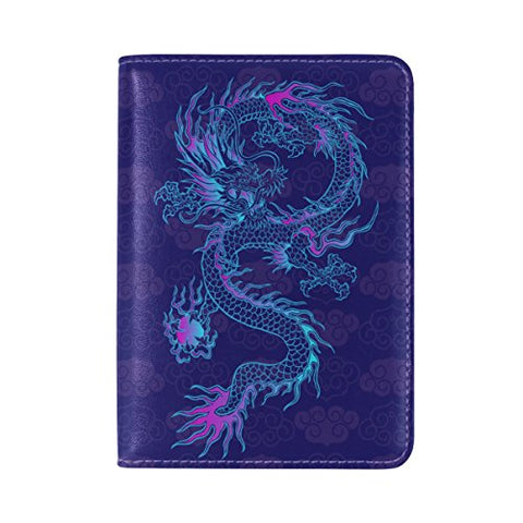 Blue Dragon Genuine Leather UAS Passport Holder Travel Wallet Cover Case