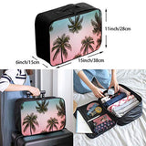 Travel Lightweight Waterproof Foldable Storage Carry Luggage Duffle Tote Bag - Palm Tree Red