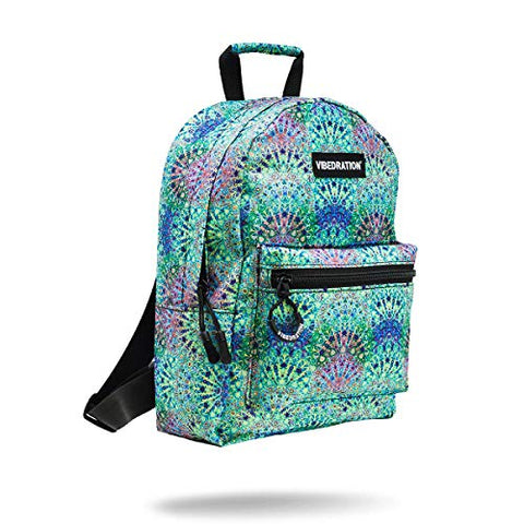 Vibedration Mini Backpack | Casual Lightweight Daypack Purse for Women, Girls, Boys, Men | Festival Fashion, Rave & Travel Accessories (Boho Forest)
