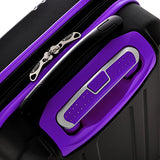 Olympia Apache 3pc Hardcase Spinner Set, Black/Purple