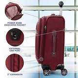 Travelpro Luggage Platinum Elite 20" Carry-on Expandable Business Spinner w/USB Port, Bordeaux