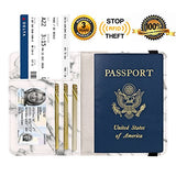 Passport Holder Cover Wallet Case - DESERTI BRANDS Leather RFID Blocking For Women Men - white