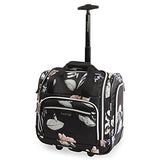 Bebe Women'S Valentina-Wheeled Under The Seat Carry-On Bag, Black Floral