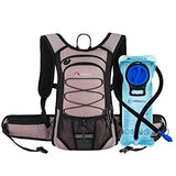 MIRACOL Hydration Backpack with 2L BPA Free Water Bladder, Thermal Insulation Pack Keeps Liquid Cool up to 4 Hours, Perfect Outdoor Gear for Hiking, Cycling, Camping, Running （Pastel Violet）