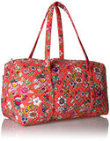 Vera Bradley Women's Iconic Large Travel Duffel-Signature, Coral Floral, One Size