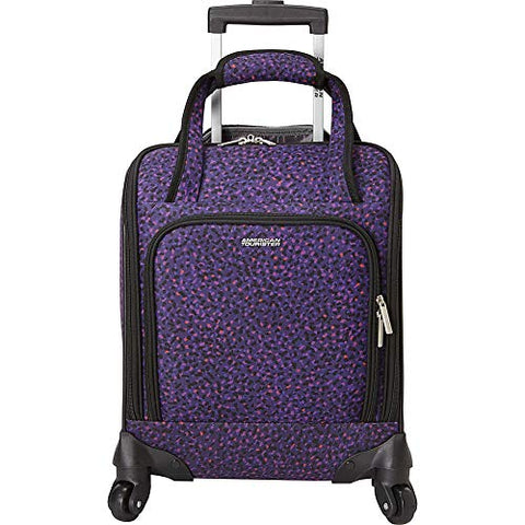 American Tourister Lynnwood 16 Inch Underseat Spinner Carry-On Luggage With Wheels - (Purple Print)