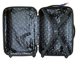 3Pc Luggage Set Hardside Rolling 4Wheel Spinner Carryon Travel Case Poly Signs