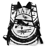 Multi leisure backpack,Grunge Stamp Design With Word Aviation And Ai, travel sports School bag for adult youth College Students