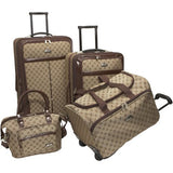 American Flyer Luggage Signature 4 Piece Set, Brown, One Size