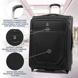 Travelpro Crew Versapack-Softside Expandable Upright Luggage, Jet Black, Checked-Medium 26-Inch