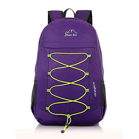 Packable Handy Lightweight Foldable Back Pack Outdoor Travel Carry On Daypack Backpack (Purple)