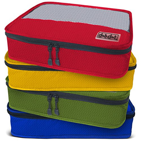 Dot&Dot Medium Packing Cubes for Travel - 4 Piece Best Assorted Luggage Accessories Organizers